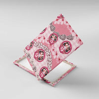 Japanese Daruma Doll Palaka Canvas Wall Art Cherry Blossoms With Shell Lei - Wonder Print Shop