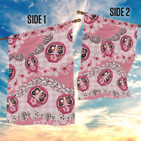 Japanese Daruma Doll Palaka Garden Flag Cherry Blossoms With Shell Lei - Wonder Print Shop