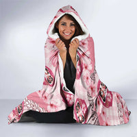 Japanese Daruma Doll Palaka Hooded Blanket Cherry Blossoms With Shell Lei - Wonder Print Shop