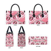 Japanese Daruma Doll Palaka Leather Bag Cherry Blossoms With Shell Lei - Wonder Print Shop