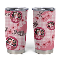 Japanese Daruma Doll Palaka Tumbler Cup Cherry Blossoms With Shell Lei - Wonder Print Shop