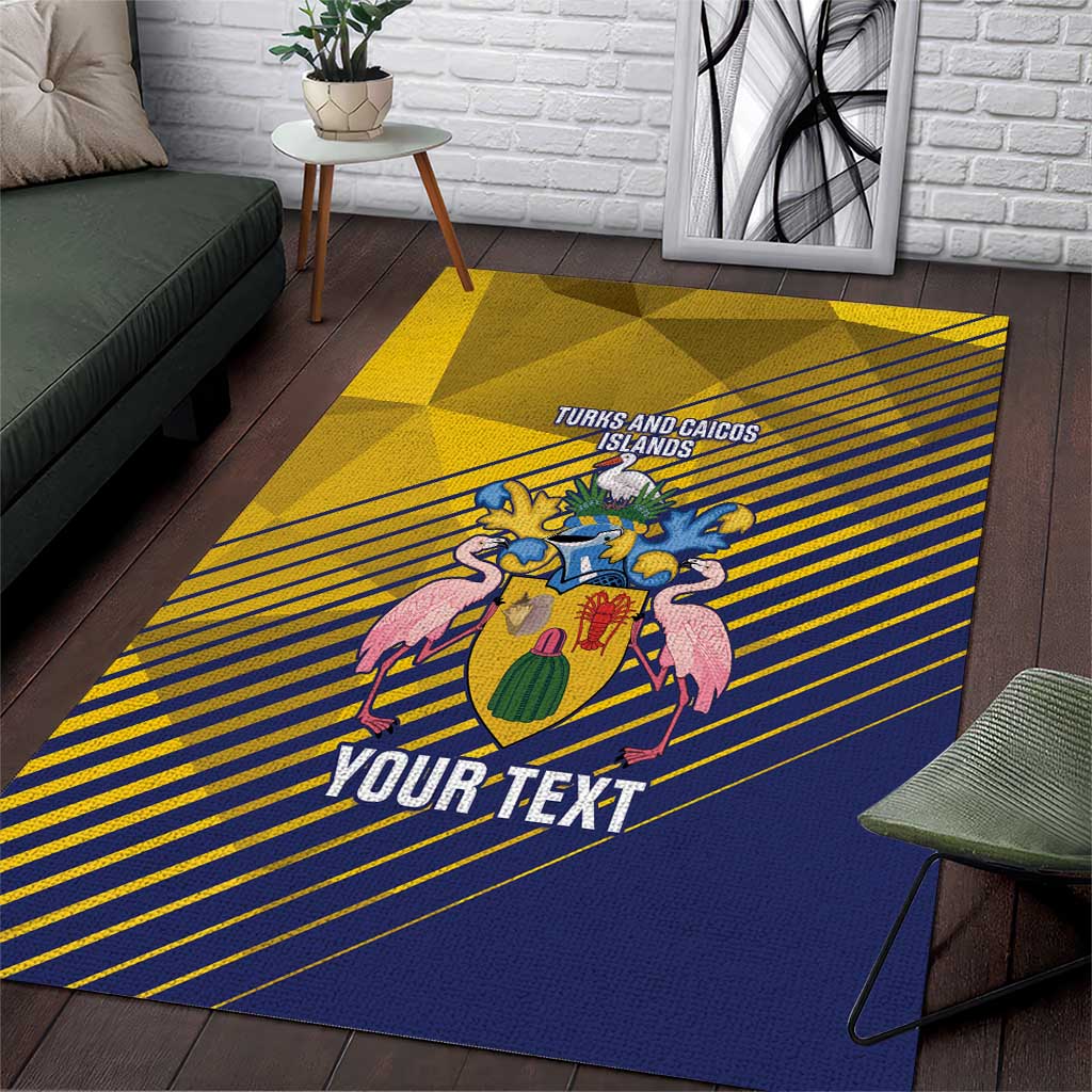 Custom Turks and Caicos Islands Football Area Rug 2025 Go Champions