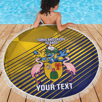 Custom Turks and Caicos Islands Football Beach Blanket 2025 Go Champions