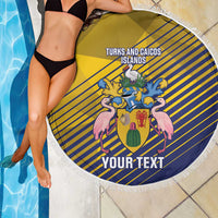 Custom Turks and Caicos Islands Football Beach Blanket 2025 Go Champions