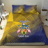 Custom Turks and Caicos Islands Football Bedding Set 2025 Go Champions