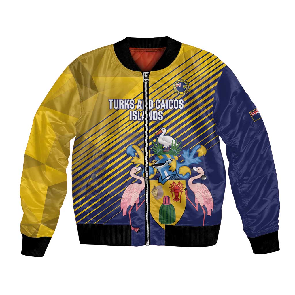 Custom Turks and Caicos Islands Football Bomber Jacket 2025 Go Champions