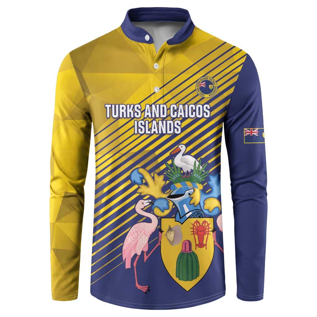 Custom Turks and Caicos Islands Football Button Sweatshirt 2025 Go Champions