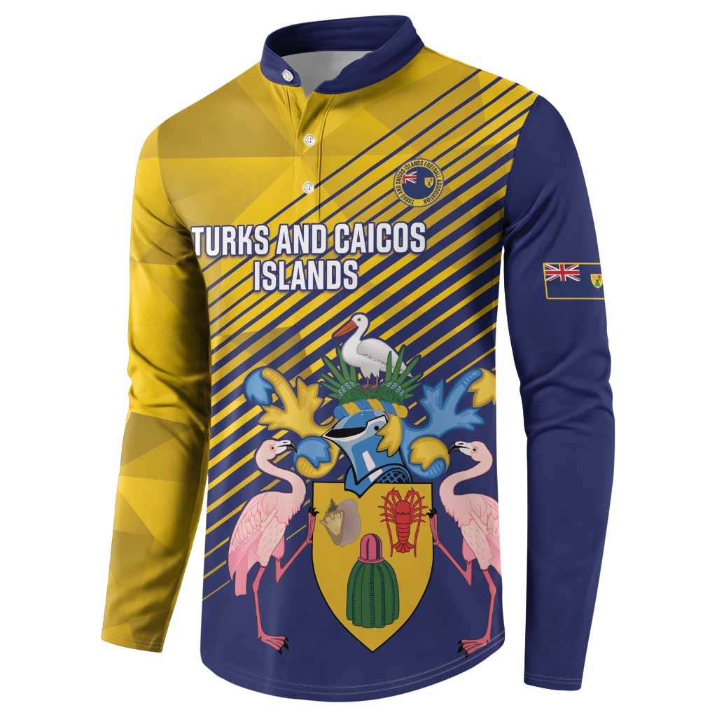 Custom Turks and Caicos Islands Football Button Sweatshirt 2025 Go Champions