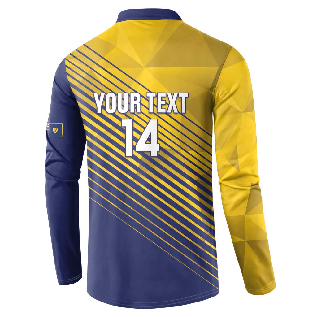 Custom Turks and Caicos Islands Football Button Sweatshirt 2025 Go Champions