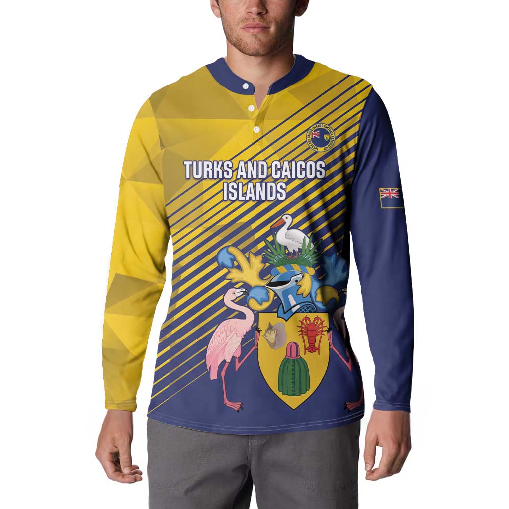 Custom Turks and Caicos Islands Football Button Sweatshirt 2025 Go Champions