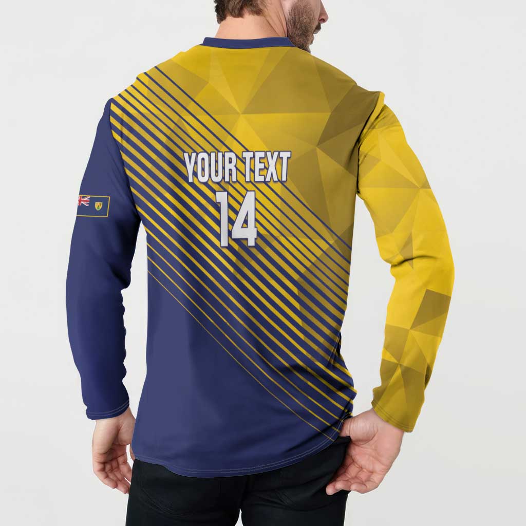 Custom Turks and Caicos Islands Football Button Sweatshirt 2025 Go Champions