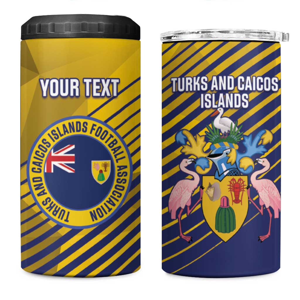Custom Turks and Caicos Islands Football 4 in 1 Can Cooler Tumbler 2025 Go Champions