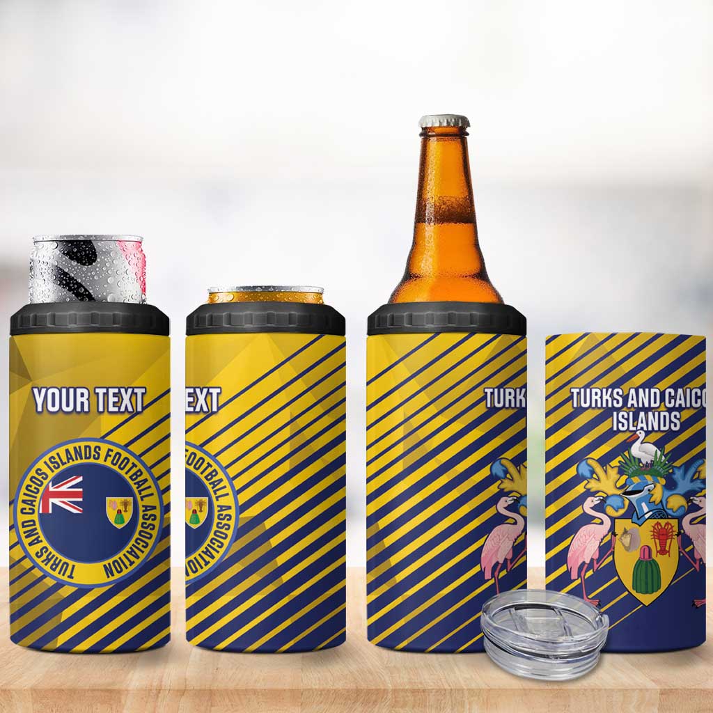 Custom Turks and Caicos Islands Football 4 in 1 Can Cooler Tumbler 2025 Go Champions