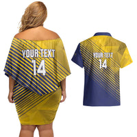 Custom Turks and Caicos Islands Football Couples Matching Off Shoulder Short Dress and Hawaiian Shirt 2025 Go Champions
