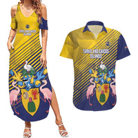 Custom Turks and Caicos Islands Football Couples Matching Summer Maxi Dress and Hawaiian Shirt 2025 Go Champions
