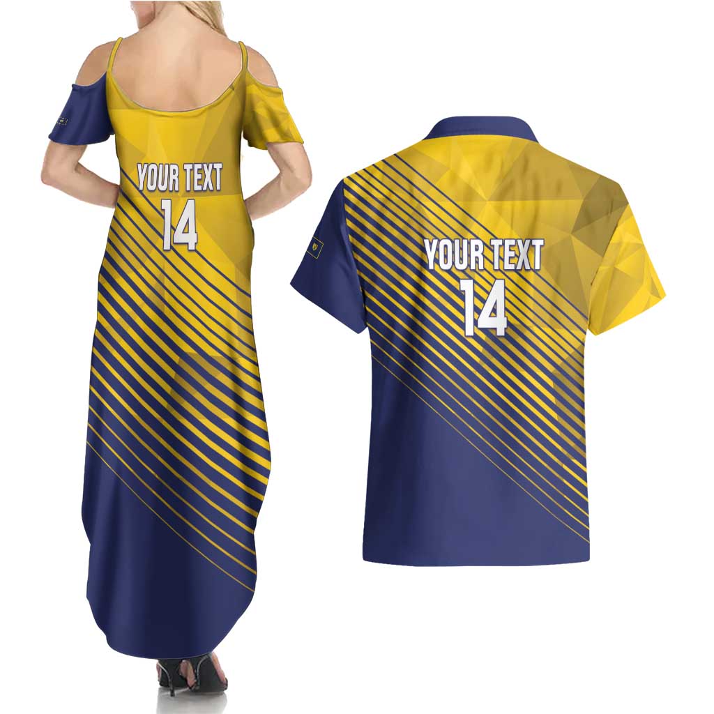 Custom Turks and Caicos Islands Football Couples Matching Summer Maxi Dress and Hawaiian Shirt 2025 Go Champions