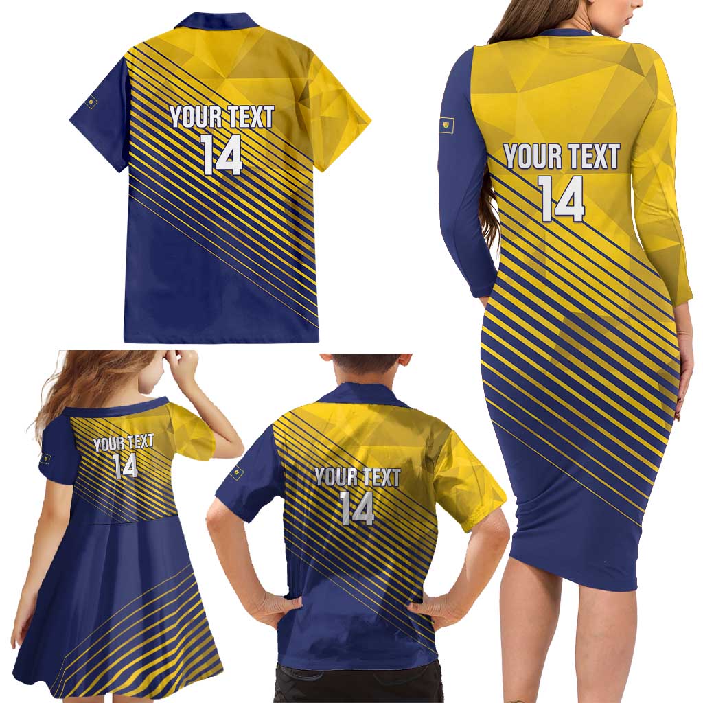 Custom Turks and Caicos Islands Football Family Matching Long Sleeve Bodycon Dress and Hawaiian Shirt 2025 Go Champions