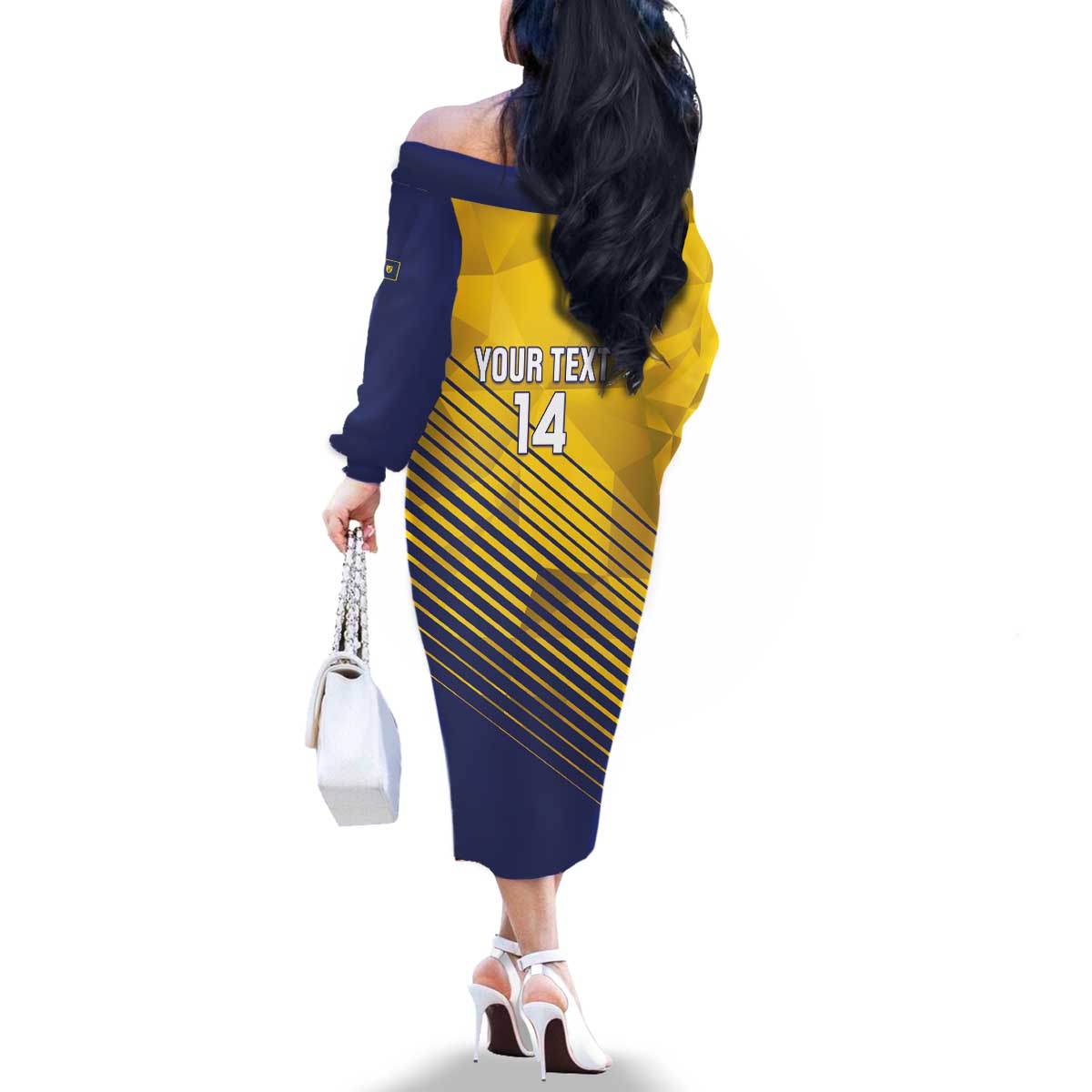 Custom Turks and Caicos Islands Football Family Matching Off The Shoulder Long Sleeve Dress and Hawaiian Shirt 2025 Go Champions