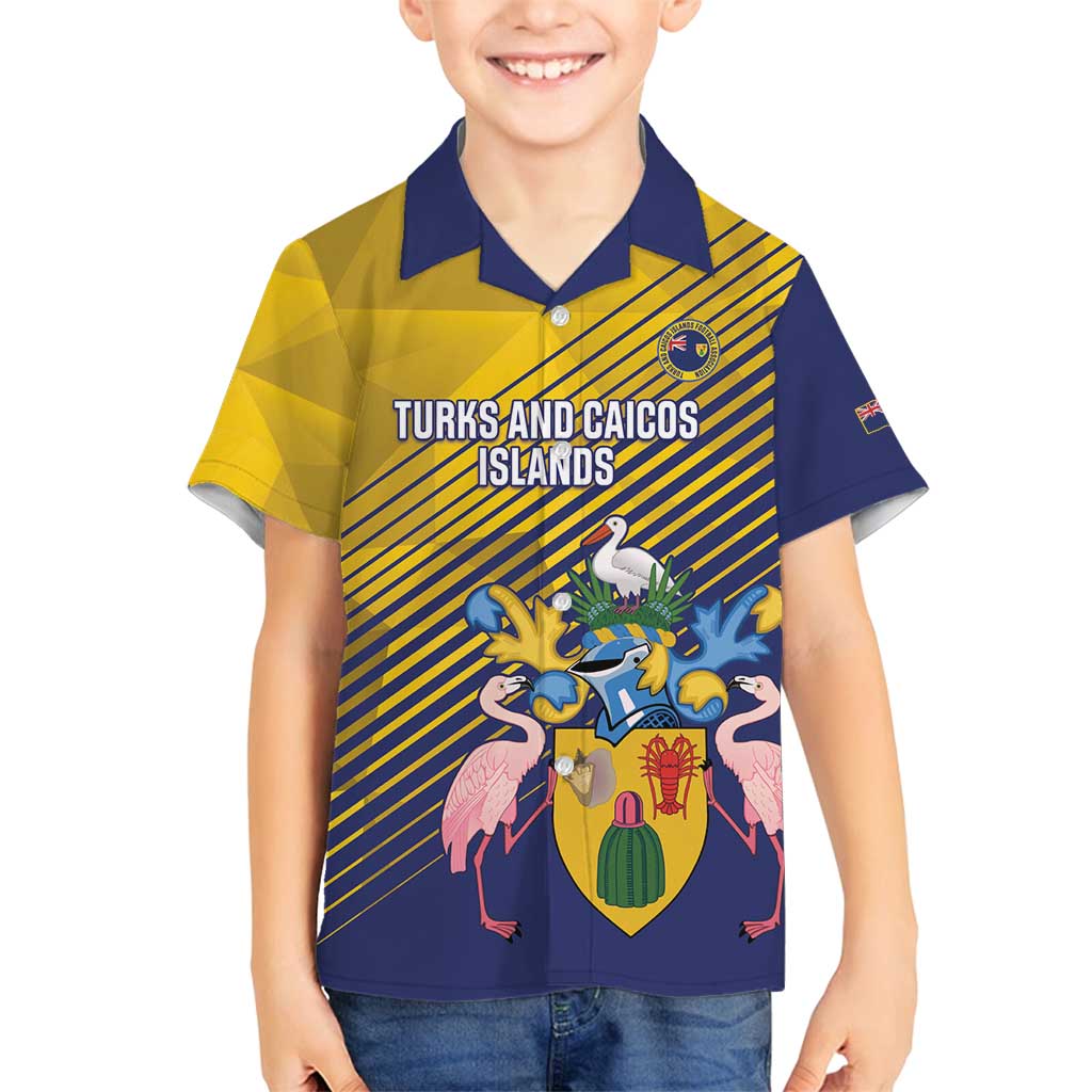 Custom Turks and Caicos Islands Football Family Matching Off Shoulder Maxi Dress and Hawaiian Shirt 2025 Go Champions