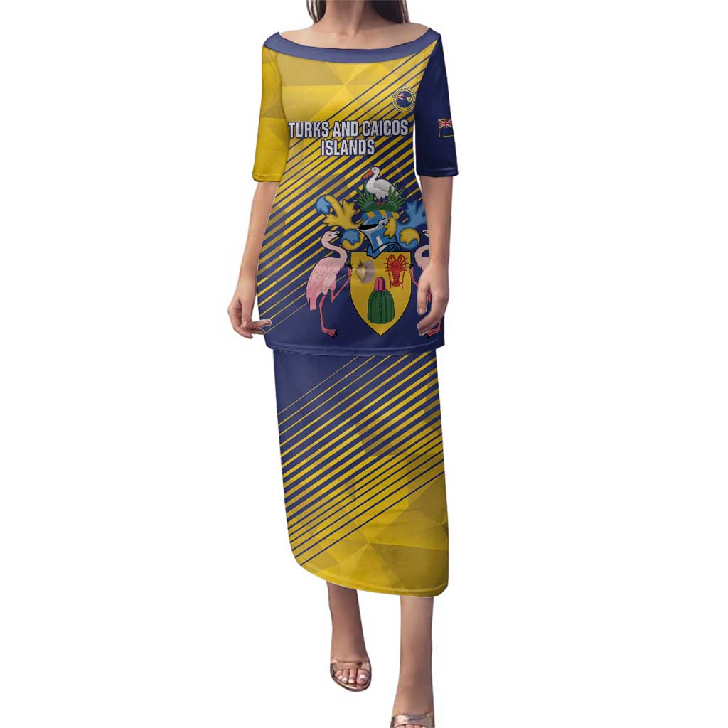 Custom Turks and Caicos Islands Football Family Matching Puletasi and Hawaiian Shirt 2025 Go Champions