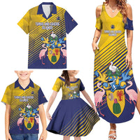 Custom Turks and Caicos Islands Football Family Matching Summer Maxi Dress and Hawaiian Shirt 2025 Go Champions