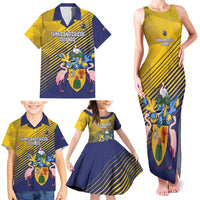 Custom Turks and Caicos Islands Football Family Matching Tank Maxi Dress and Hawaiian Shirt 2025 Go Champions