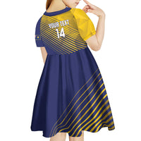 Custom Turks and Caicos Islands Football Kid Short Sleeve Dress 2025 Go Champions