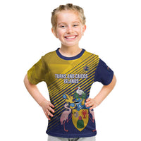 Custom Turks and Caicos Islands Football Kid T Shirt 2025 Go Champions