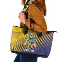 Custom Turks and Caicos Islands Football Leather Tote Bag 2025 Go Champions