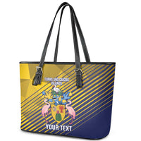 Custom Turks and Caicos Islands Football Leather Tote Bag 2025 Go Champions