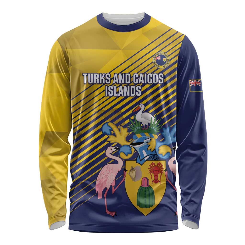Custom Turks and Caicos Islands Football Long Sleeve Shirt 2025 Go Champions