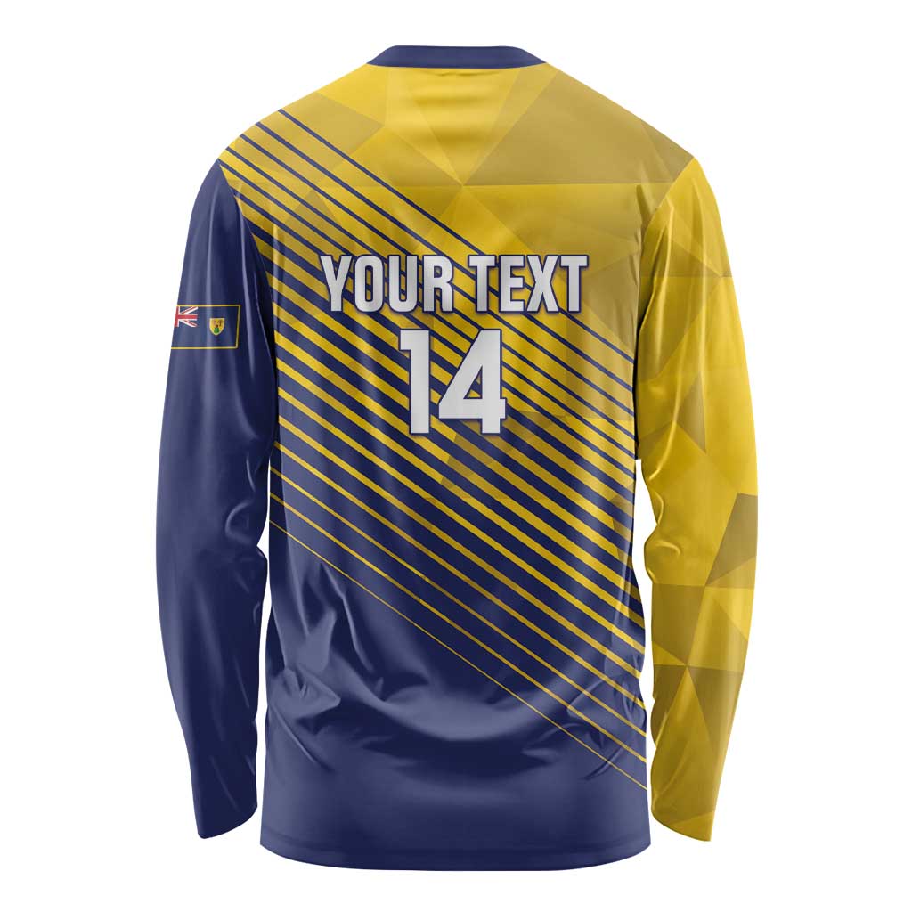 Custom Turks and Caicos Islands Football Long Sleeve Shirt 2025 Go Champions