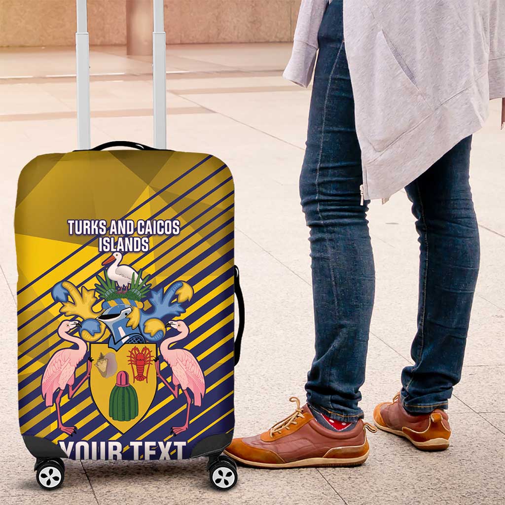 Custom Turks and Caicos Islands Football Luggage Cover 2025 Go Champions