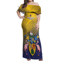 Custom Turks and Caicos Islands Football Off Shoulder Maxi Dress 2025 Go Champions