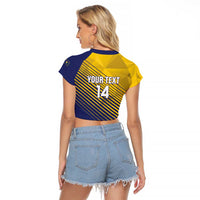 Custom Turks and Caicos Islands Football Raglan Cropped T Shirt 2025 Go Champions