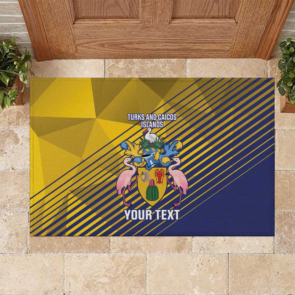 Custom Turks and Caicos Islands Football Rubber Doormat 2025 Go Champions