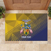 Custom Turks and Caicos Islands Football Rubber Doormat 2025 Go Champions