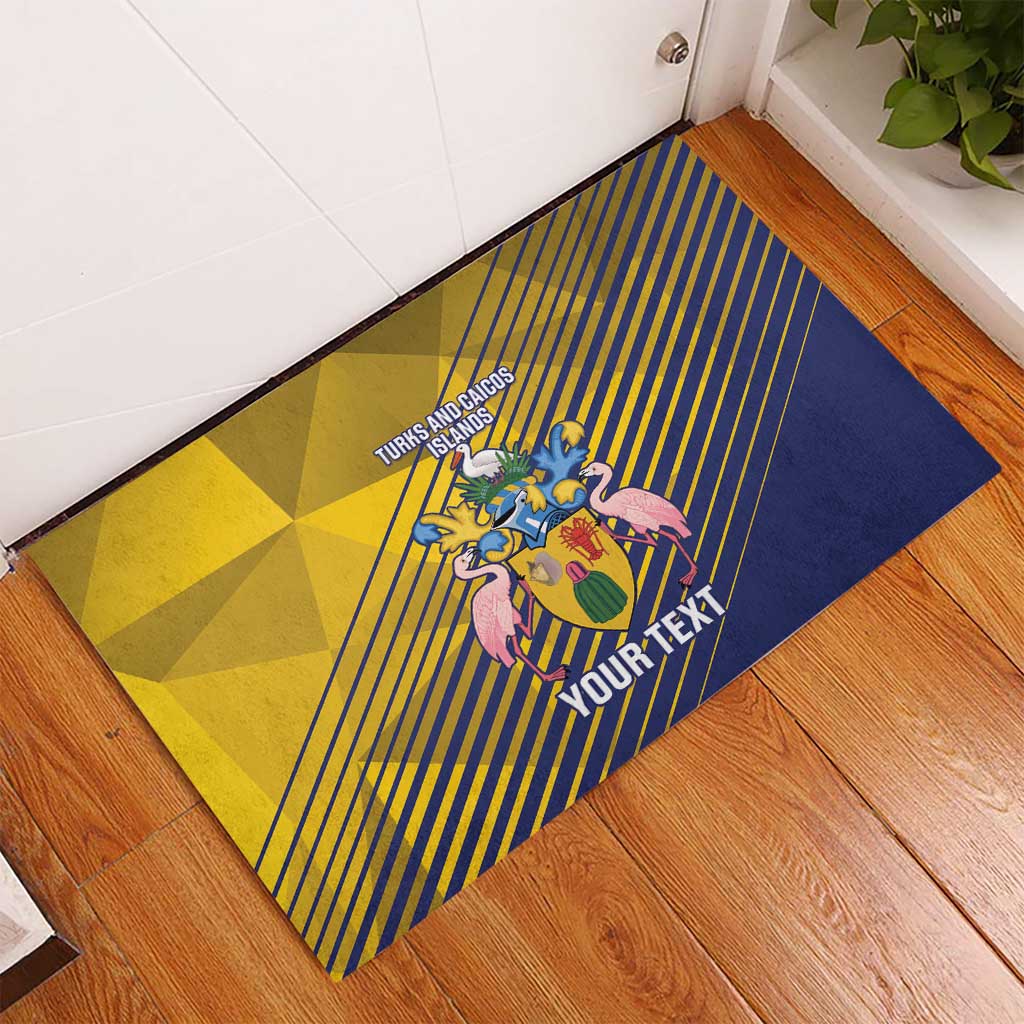 Custom Turks and Caicos Islands Football Rubber Doormat 2025 Go Champions
