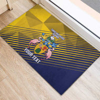 Custom Turks and Caicos Islands Football Rubber Doormat 2025 Go Champions