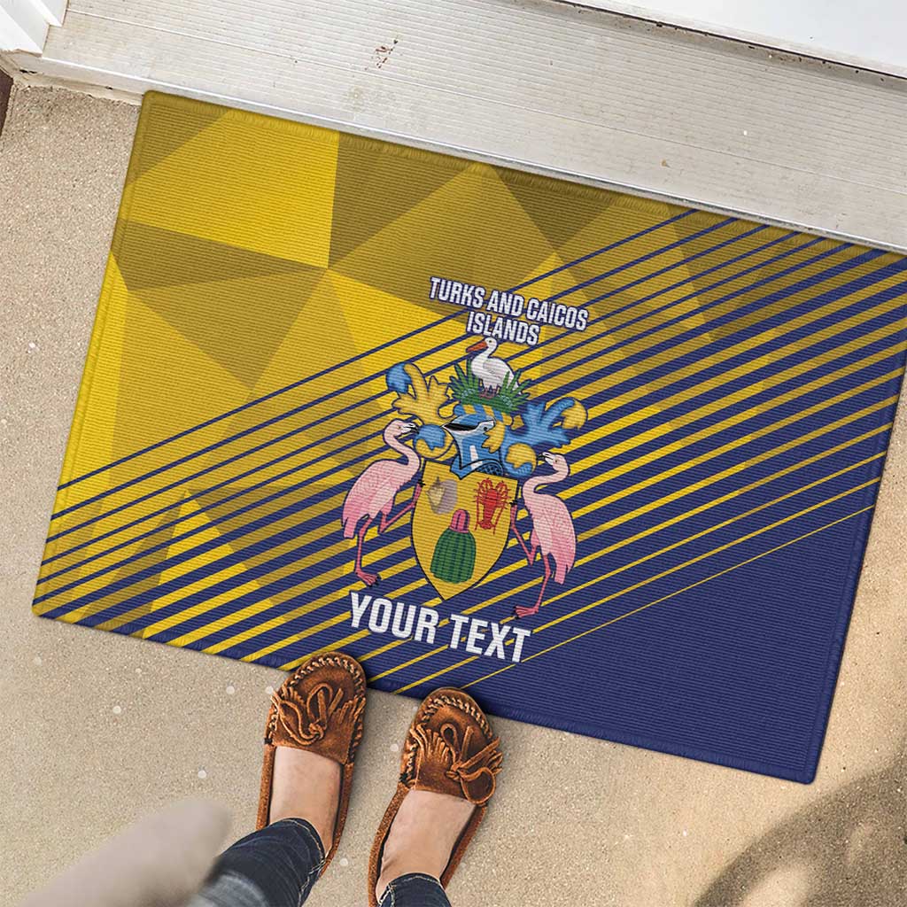Custom Turks and Caicos Islands Football Rubber Doormat 2025 Go Champions