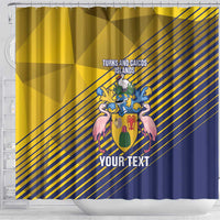 Custom Turks and Caicos Islands Football Shower Curtain 2025 Go Champions