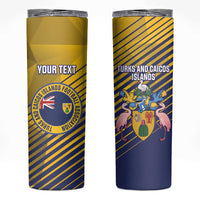 Custom Turks and Caicos Islands Football Skinny Tumbler 2025 Go Champions