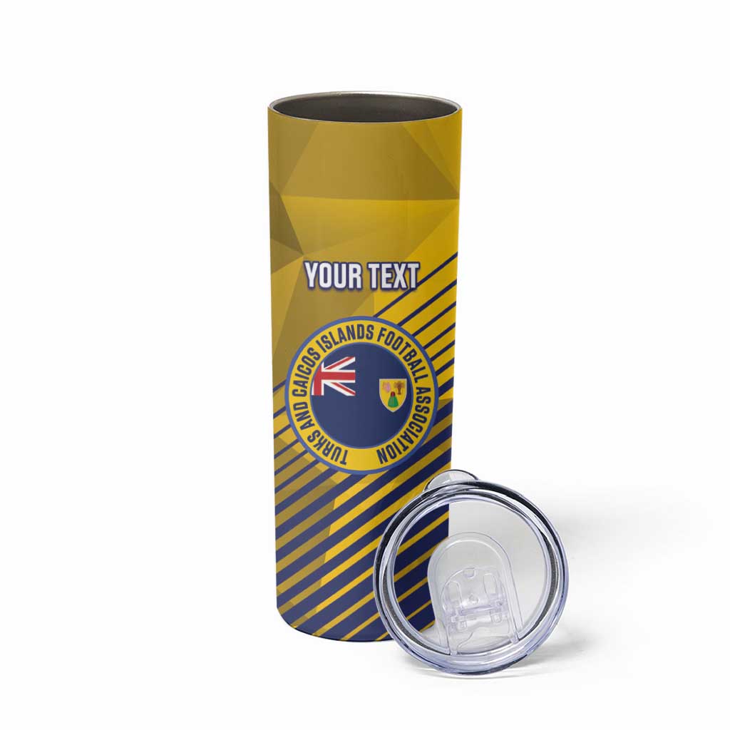 Custom Turks and Caicos Islands Football Skinny Tumbler 2025 Go Champions