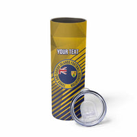 Custom Turks and Caicos Islands Football Skinny Tumbler 2025 Go Champions
