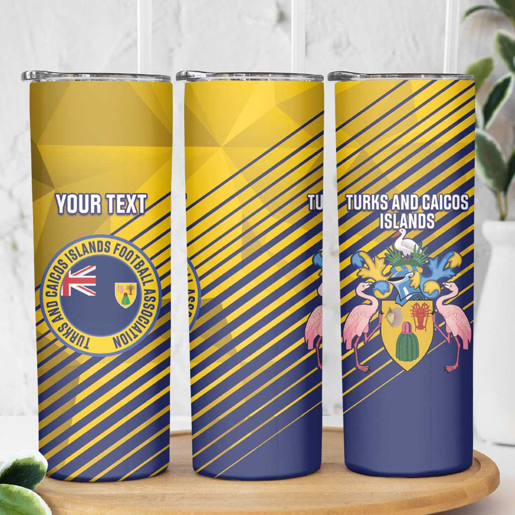 Custom Turks and Caicos Islands Football Skinny Tumbler 2025 Go Champions