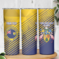 Custom Turks and Caicos Islands Football Skinny Tumbler 2025 Go Champions