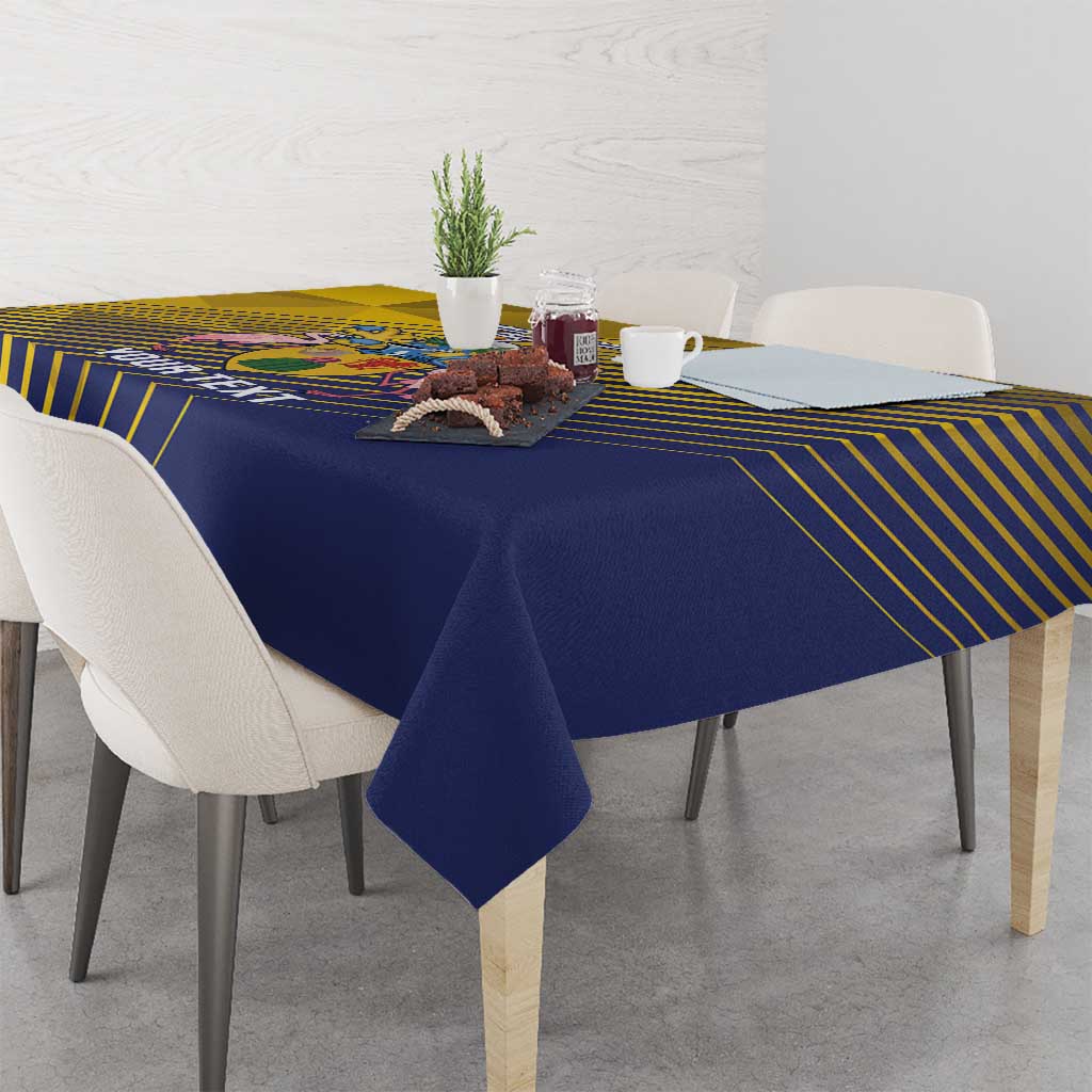 Custom Turks and Caicos Islands Football Tablecloth 2025 Go Champions