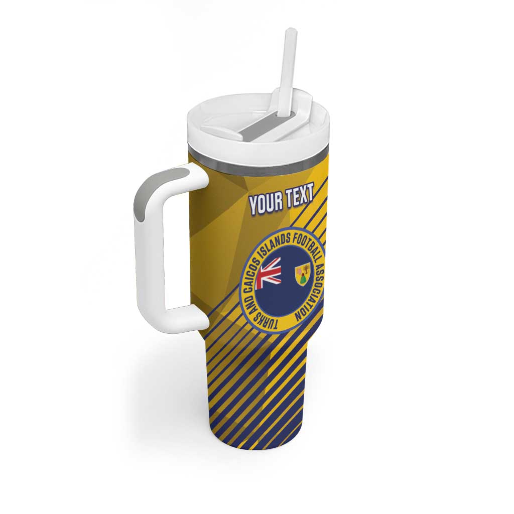 Custom Turks and Caicos Islands Football Tumbler With Handle 2025 Go Champions