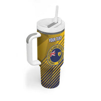 Custom Turks and Caicos Islands Football Tumbler With Handle 2025 Go Champions