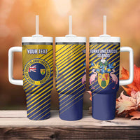 Custom Turks and Caicos Islands Football Tumbler With Handle 2025 Go Champions